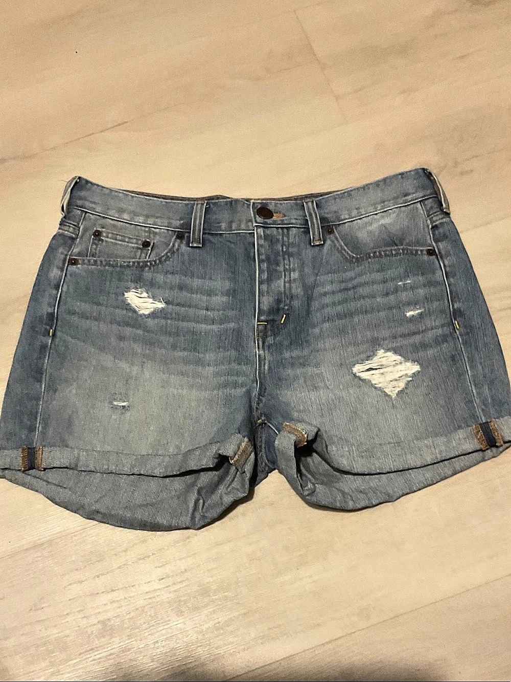 J.Crew Distressed Denim Jean Shorts Waist 27